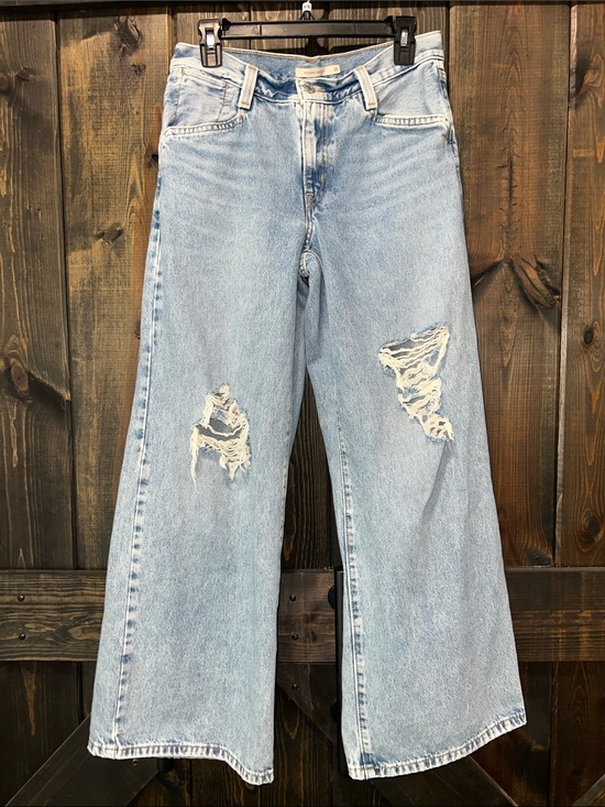Levi's Denim - Levi's '94 Baggy Wide Leg Jeans 28 Distressed Light
